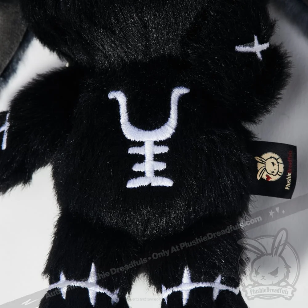Black Anxiety Rabbit Plush Keychain Accessory - миниатюра 8