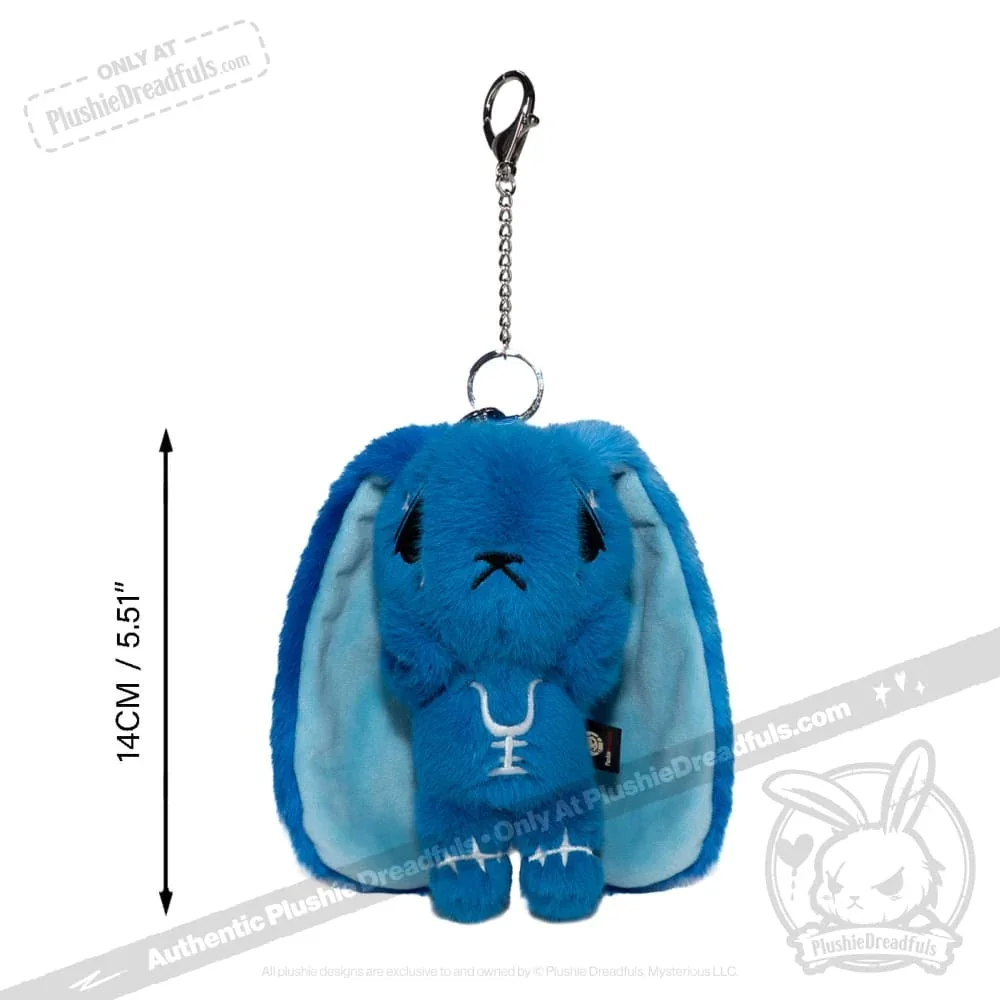 Blue Anxiety Rabbit Plush Keychain Accessory - миниатюра 5