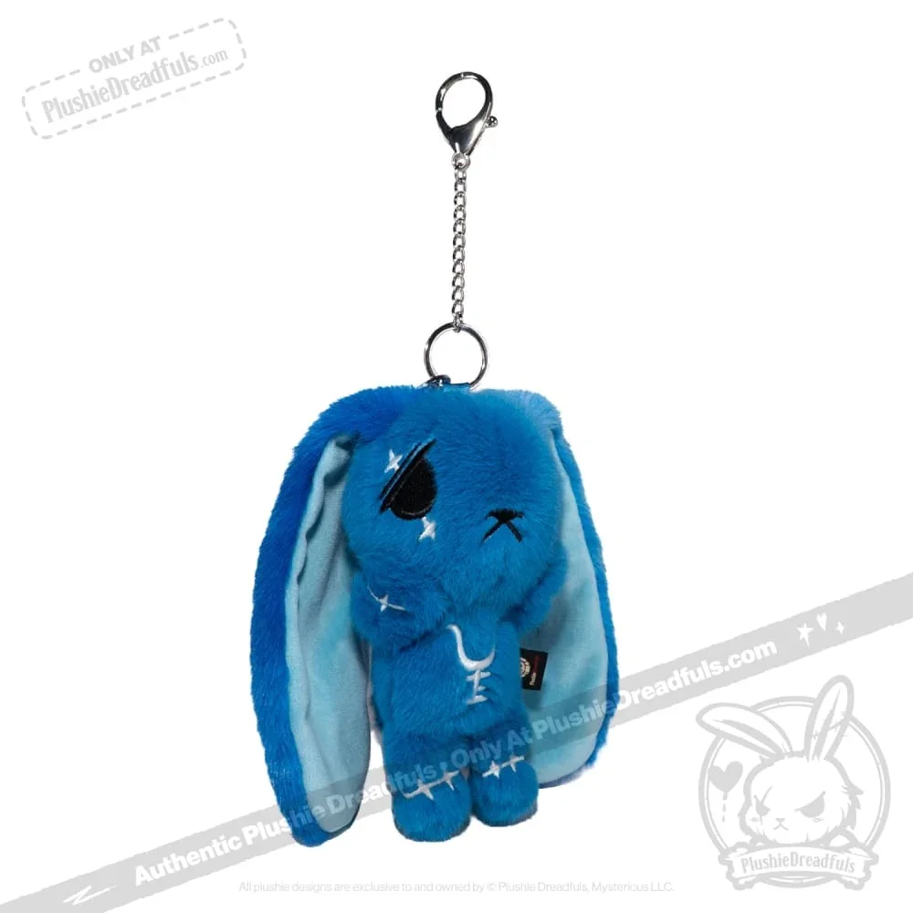 Blue Anxiety Rabbit Plush Keychain Accessory - миниатюра 7