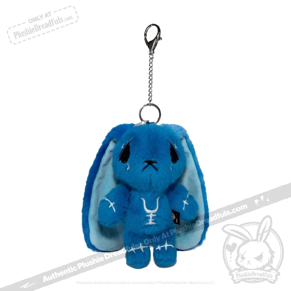 Blue Anxiety Rabbit Plush Keychain Accessory - миниатюра 8