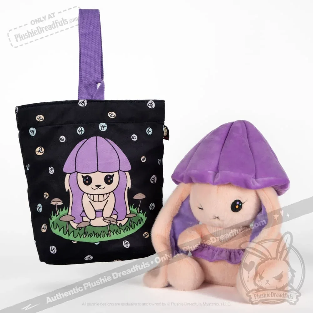 Mushroom Rabbit - Lilac Bonnet - Plush Stuffed Animal - миниатюра 2
