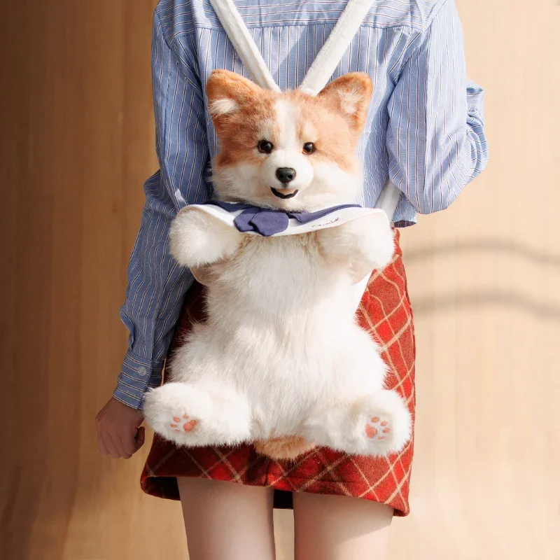Рюкзак Corgi — плюшевая сумка с милой собакой для детей и любителей домашних животных