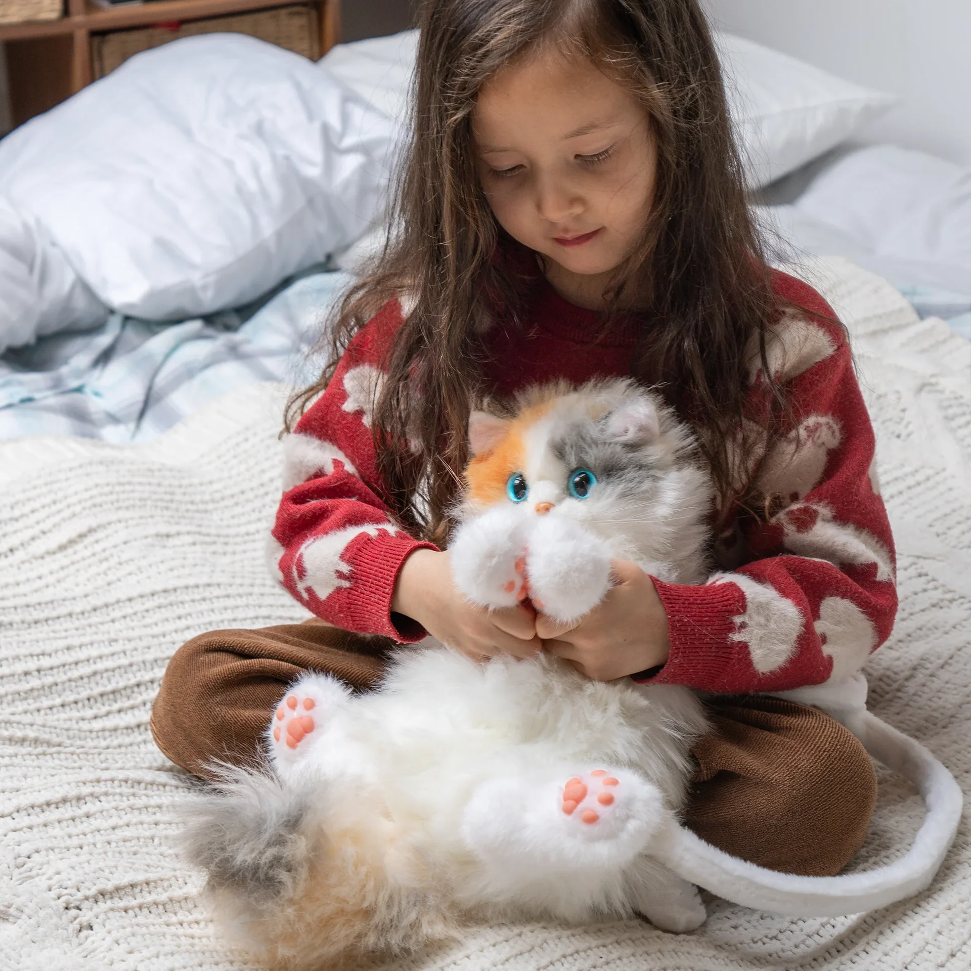 Рюкзак Mini Calico Cat — плюшевая сумка Kitty для подростков