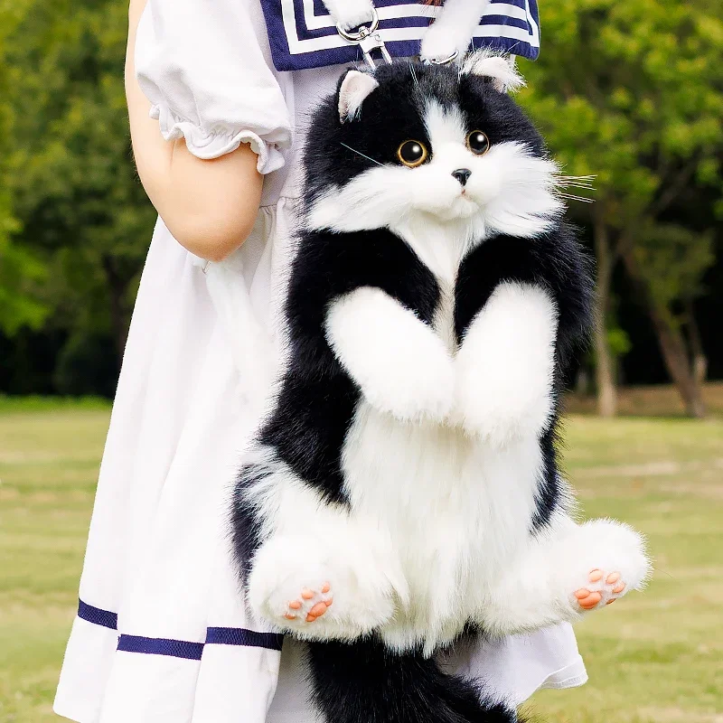Рюкзак Mini Tuxedo Cat — плюшевая сумка-кошка для девочки, идея подарка (мини-рэгдолл)