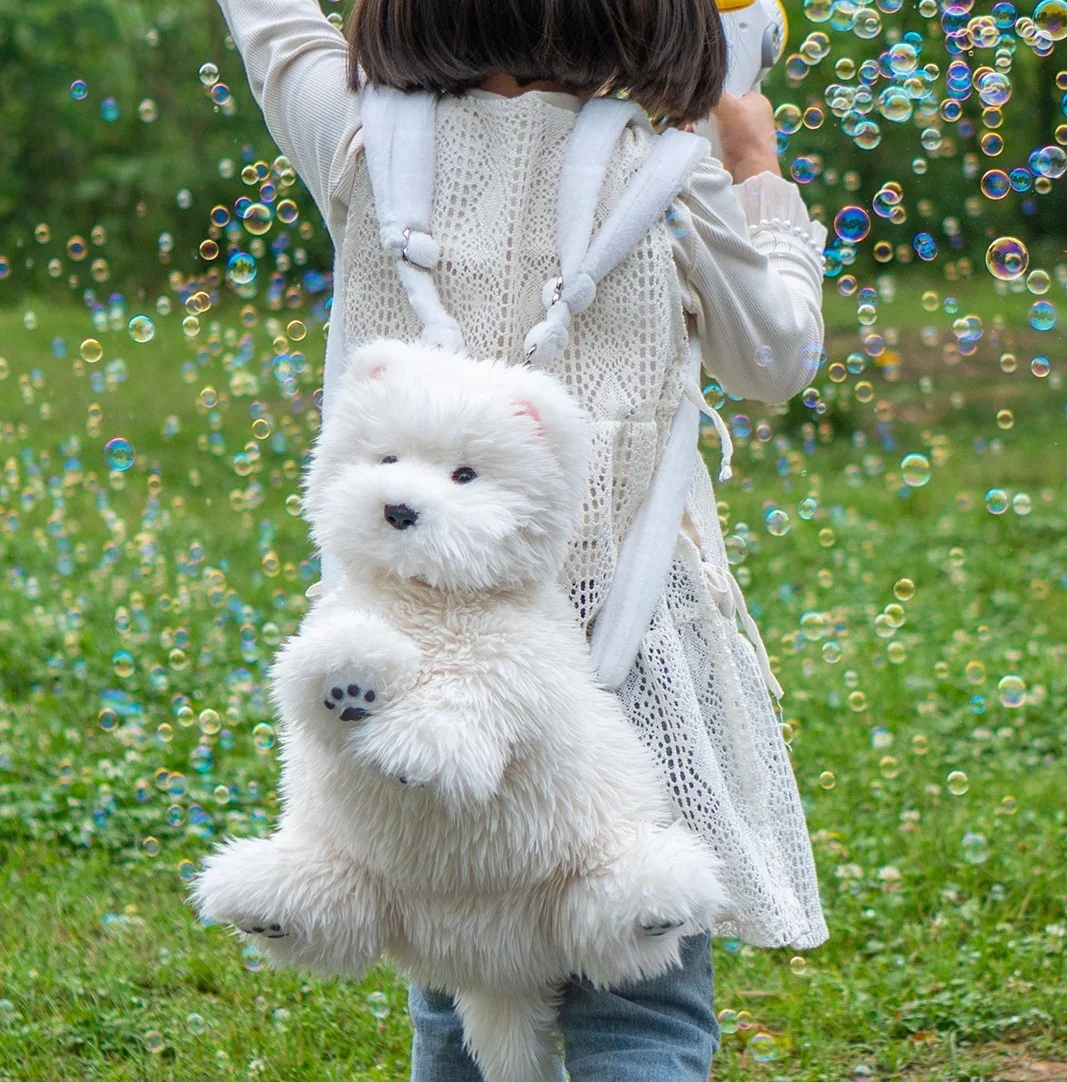 Рюкзак Westie для собак — плюшевая сумка для девочек и любителей щенков