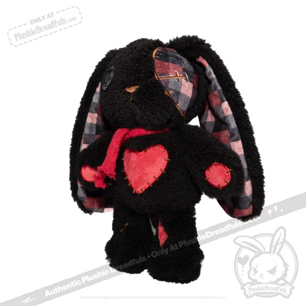 Black Plaid Love Rabbit - Plush Stuffed Animal - миниатюра 5