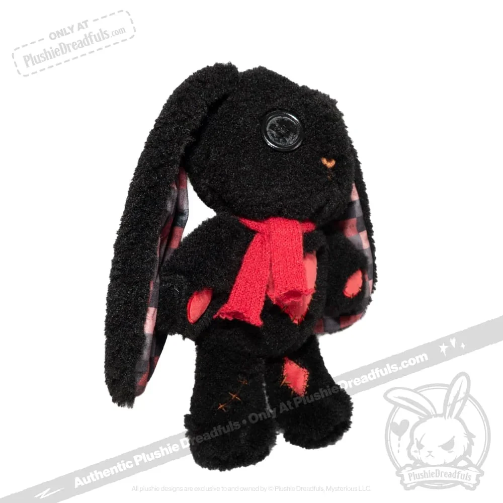 Black Plaid Love Rabbit - Plush Stuffed Animal - миниатюра 4