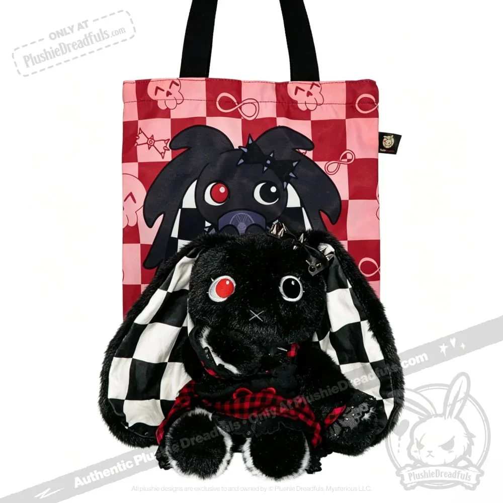 Autism Spectrum Rabbit Goth Edition - Plush Rabbit Stuffed Animal - миниатюра 6