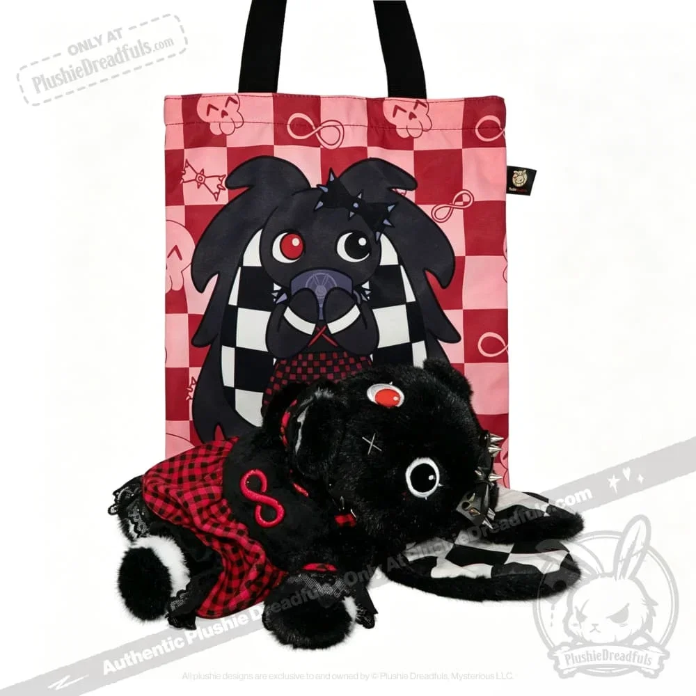 Autism Spectrum Rabbit Goth Edition - Plush Rabbit Stuffed Animal - миниатюра 8