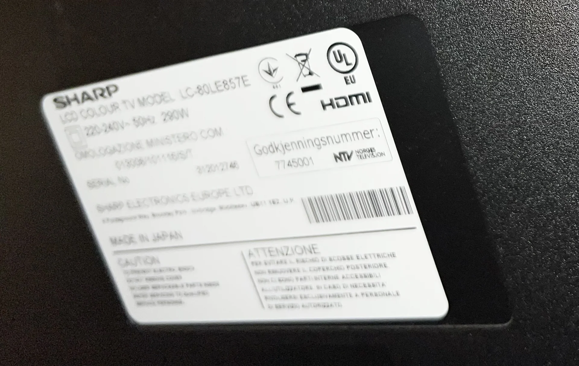Телевизор Sharp LC-80LE857 - миниатюра 5