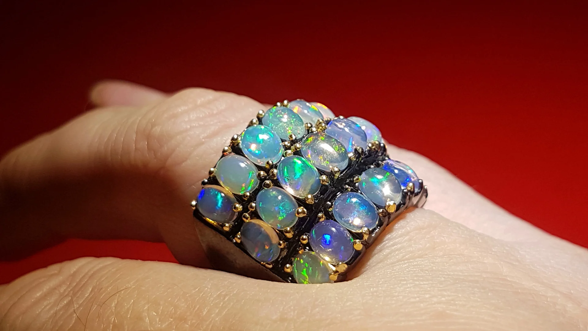 Кольцо с природными Опалами - миниатюра 8