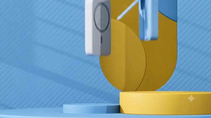 Внешний аккумулятор Magnetic Wireless Power Bank 10000mAh, голубой - видео 17