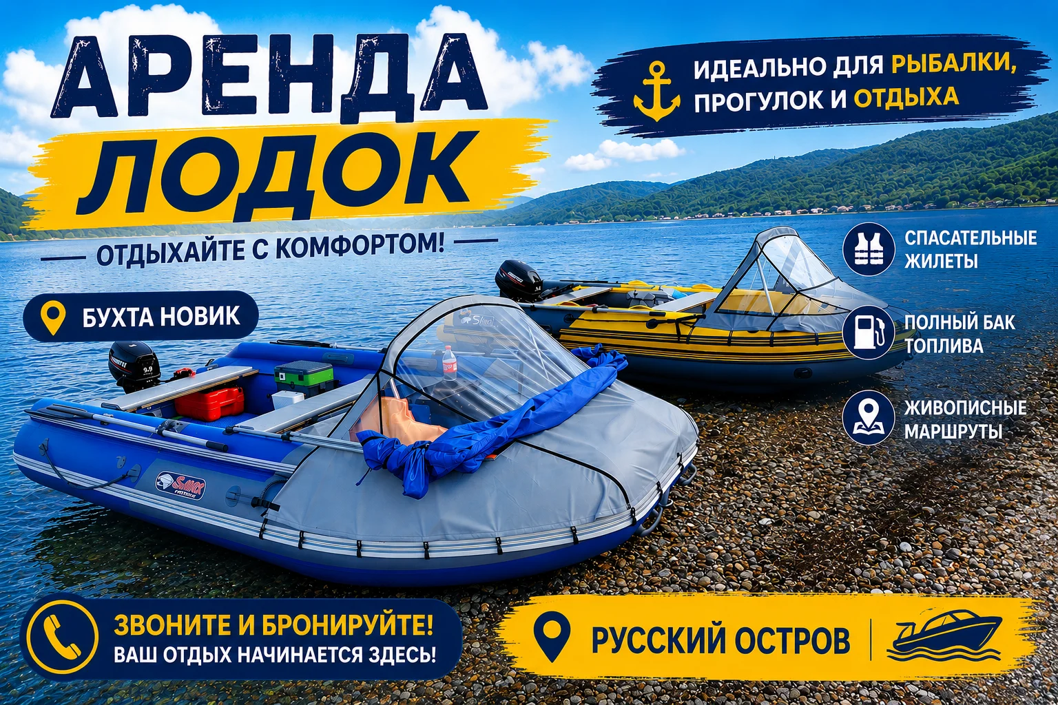 Прокат, аренда лодки с мотором. - изображение 1