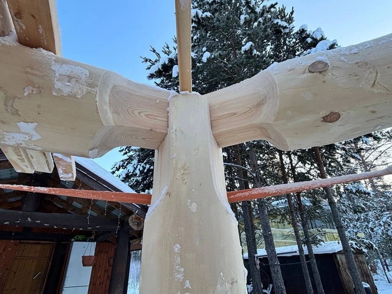 Восьмигранная беседка в стиле Post and Beam 5м - миниатюра 8