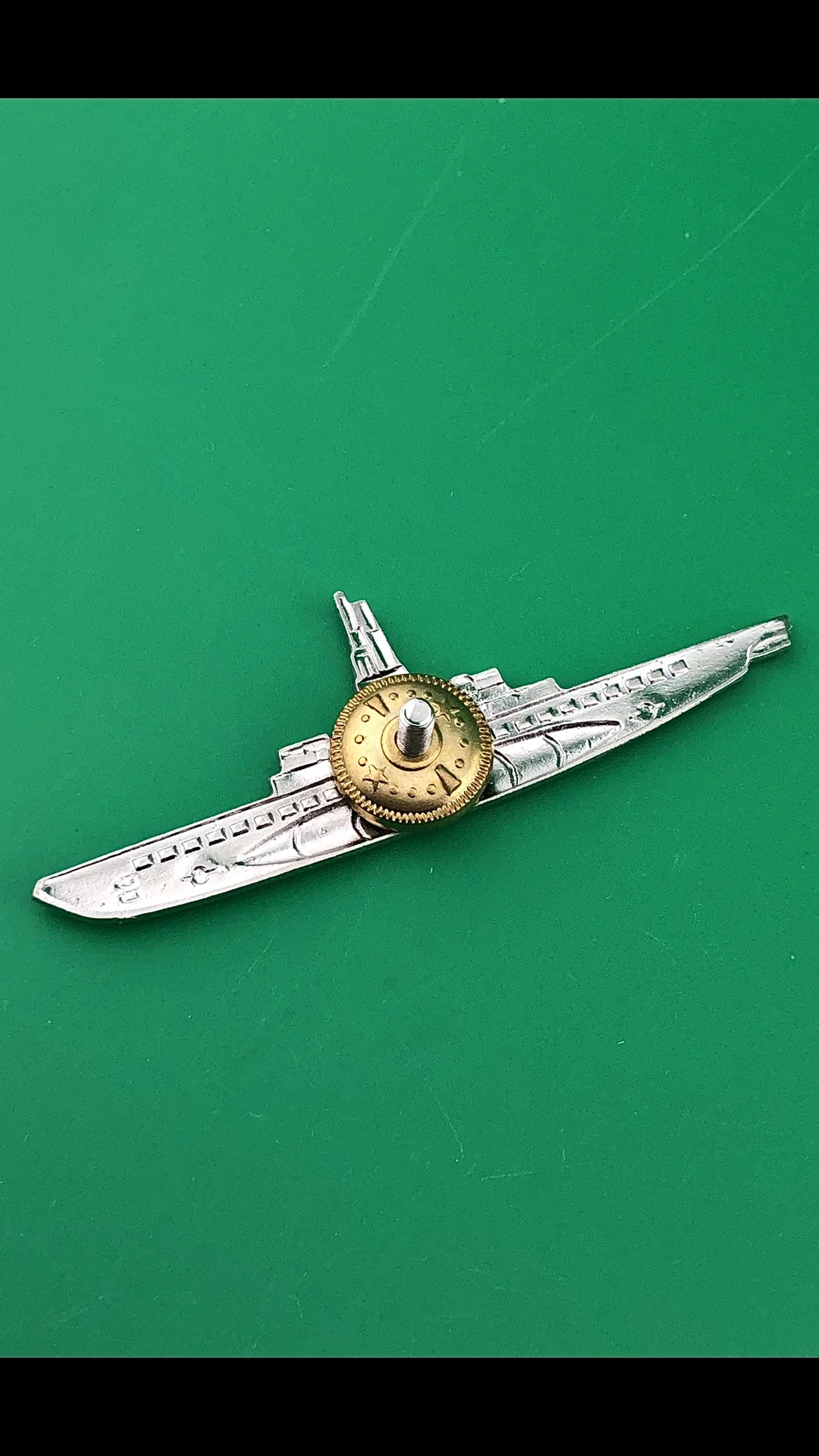 знак командир Подводной лодки серебро - миниатюра 2