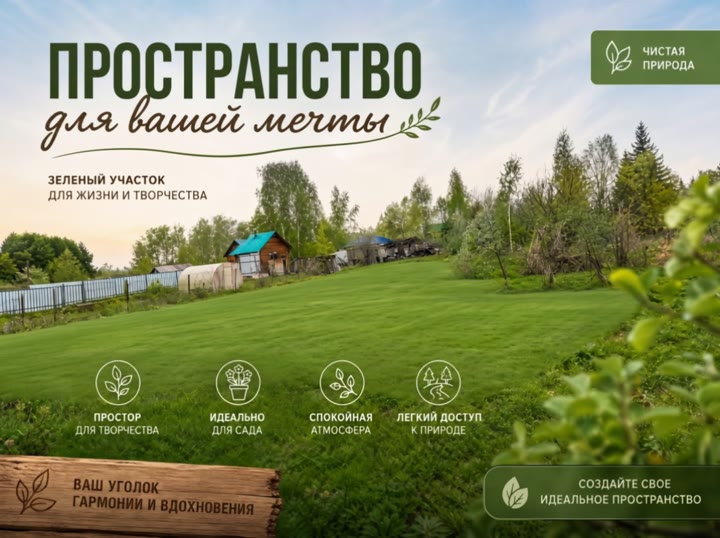 Дачный участок 8 соток - видео 1