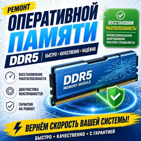 ремонт оперативной памяти DDR4, DDR5