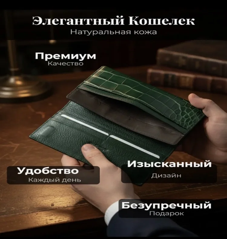 Кошелёк женский кожаный - миниатюра 3