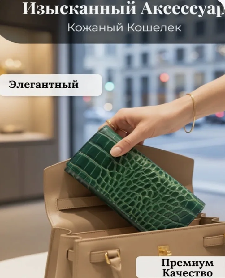 Кошелёк женский кожаный - миниатюра 6