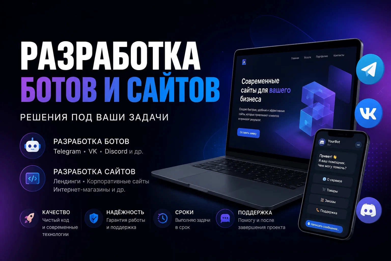 Разработка ботов и сайтов - изображение 1