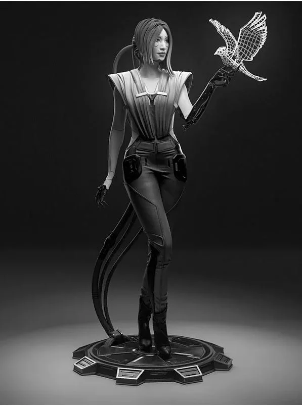 Коллекционная фигурка Songbird Cyberpunk 2077 17см - изображение 1