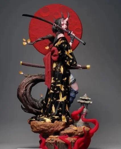Коллекционная фигурка Oni женщина- самурай 16см - изображение 1