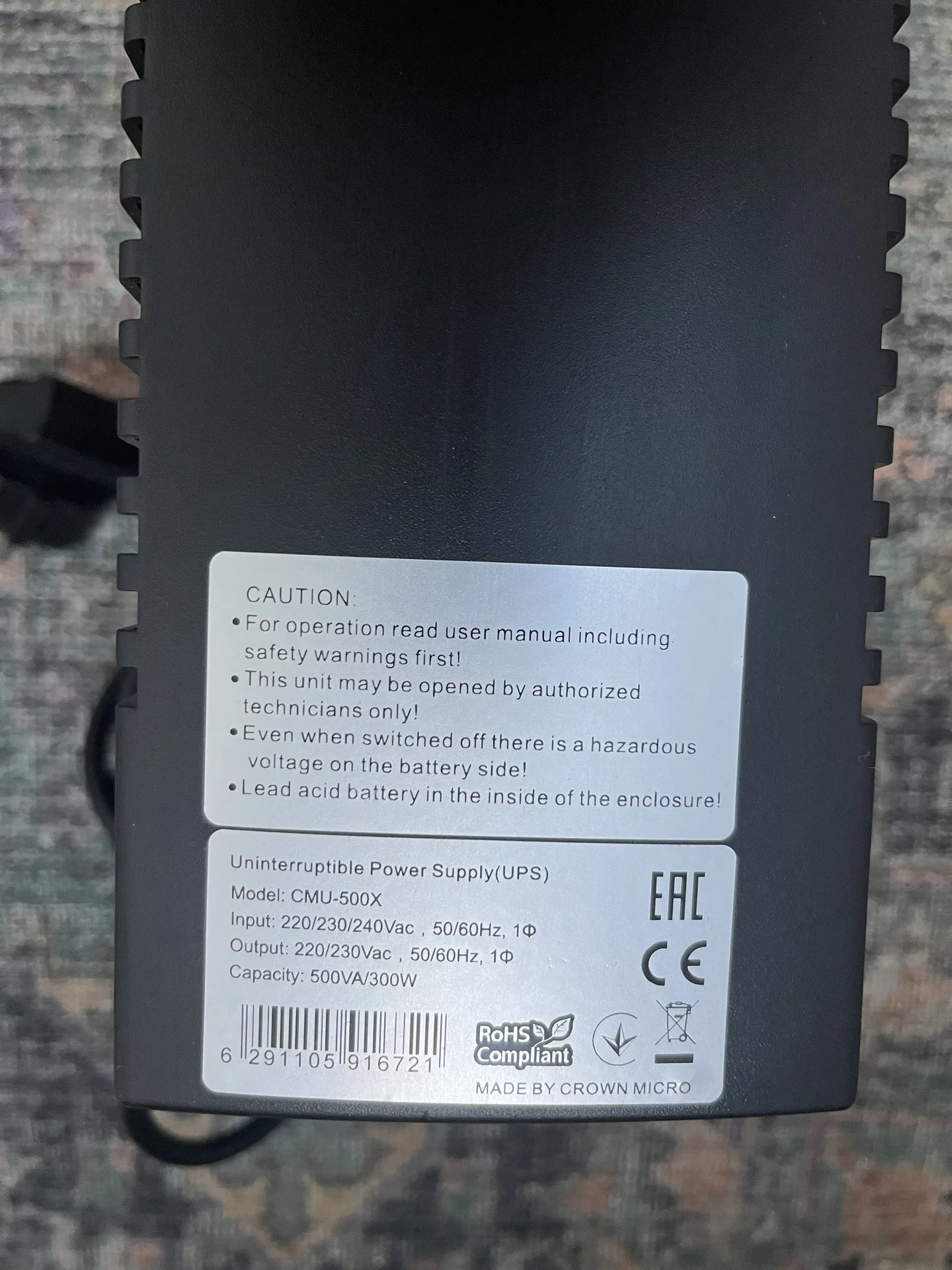 Источник бесперебойного питания CROWN CMU-500X - миниатюра 3