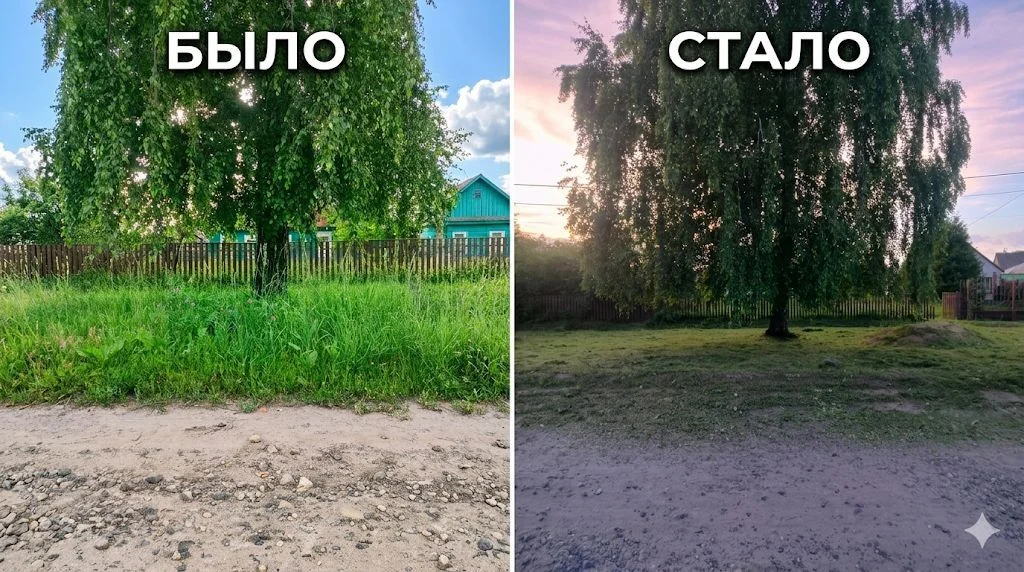 Покос травы, бурьяна и кустарников триммером - миниатюра 3