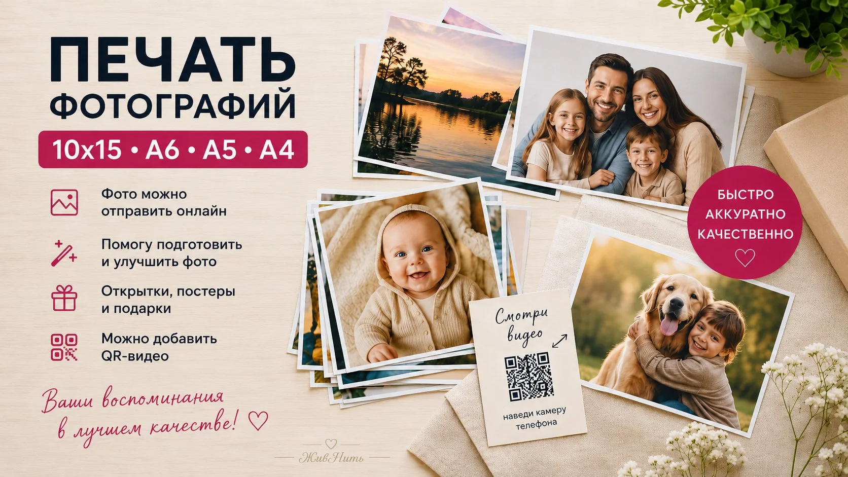 Печать фотографий 10×15, A6, A5, A4 - изображение 1