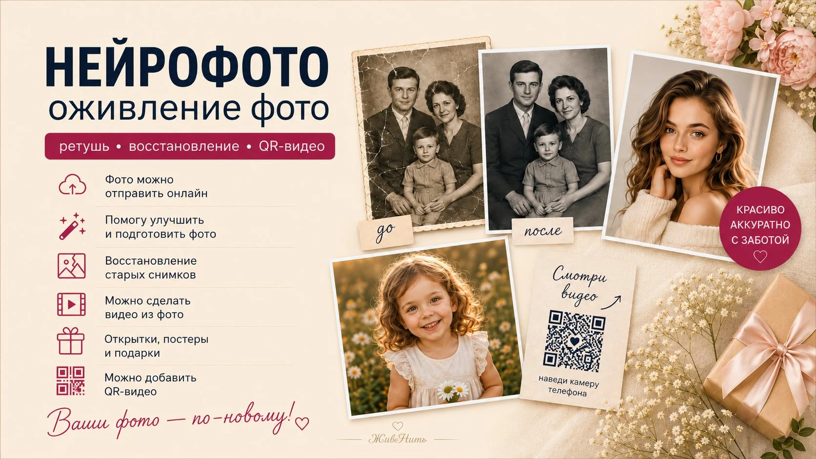 Нейрофото, оживление фото, видео из фотографии - изображение 1