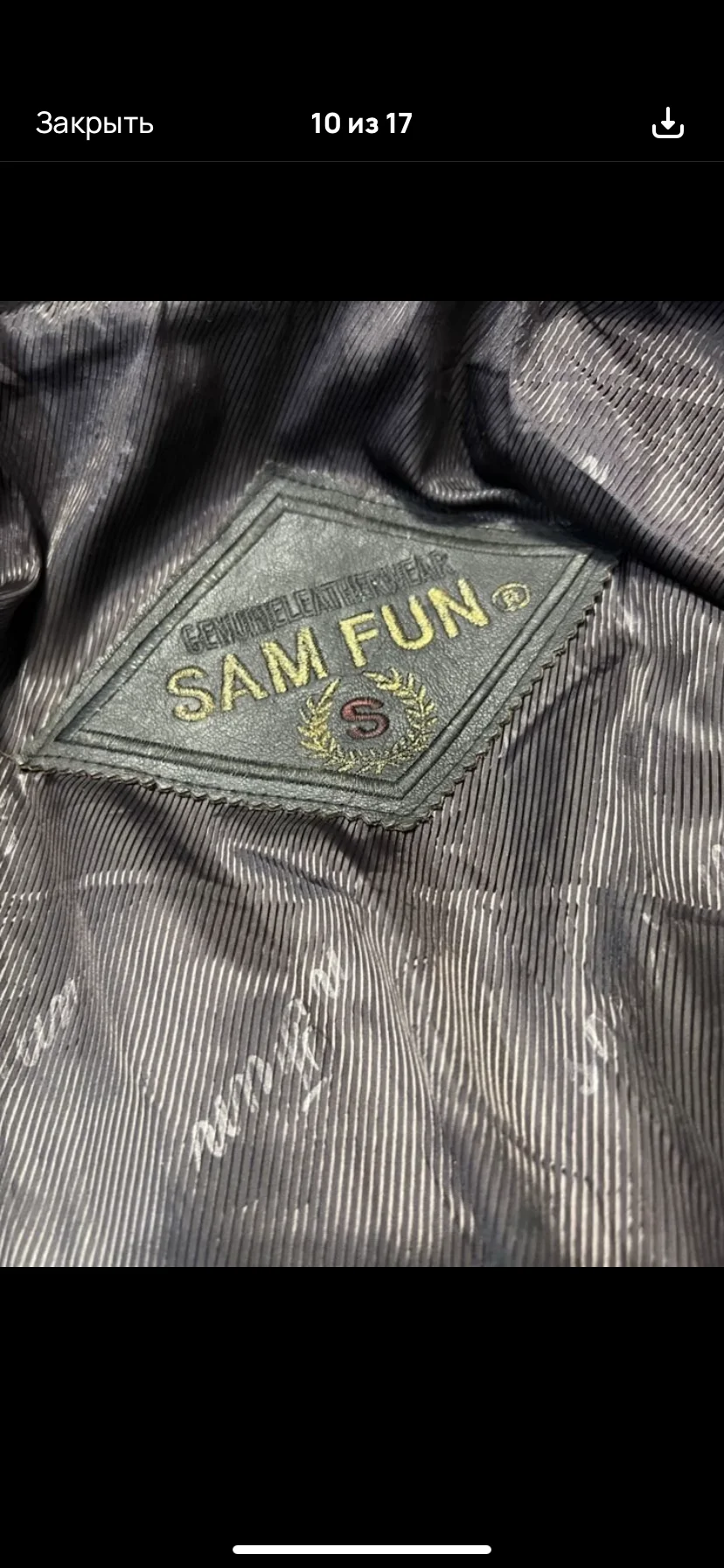 Кожаный бомбер sam fun 90s y2k indie sleaze - миниатюра 7