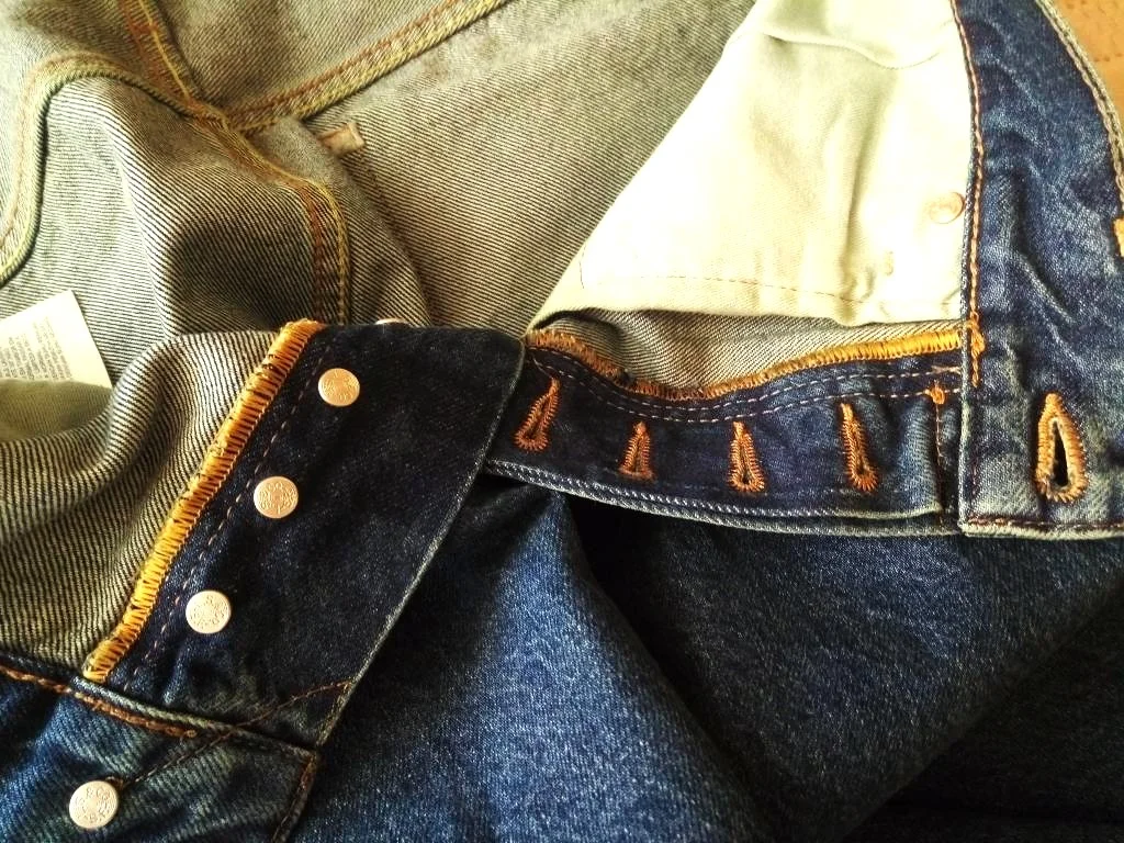 Джинсы Levis 501 хлопок 100% р.34/32 новые - миниатюра 6