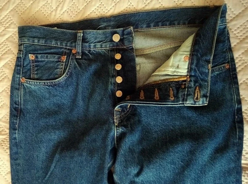 Джинсы Levis 501 хлопок 100% р.34/32 новые - миниатюра 9