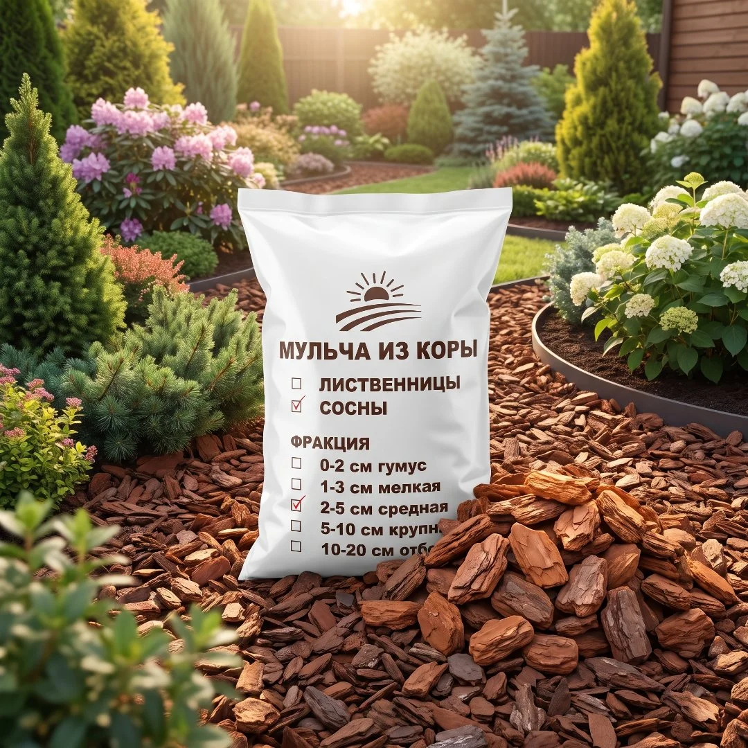 Кора Мульча из Ангарской сосны - миниатюра 2