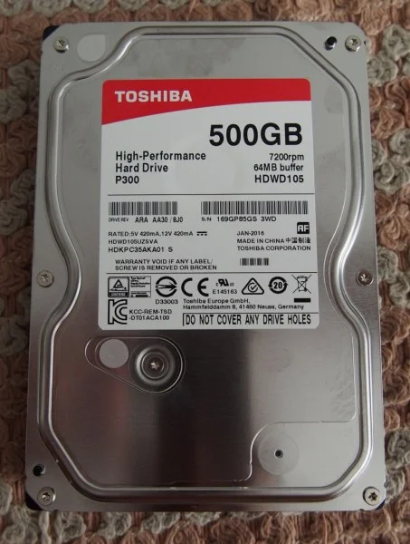 Жёсткий диск Toshiba HDWD105 500Gb 7200 RPM - изображение 1