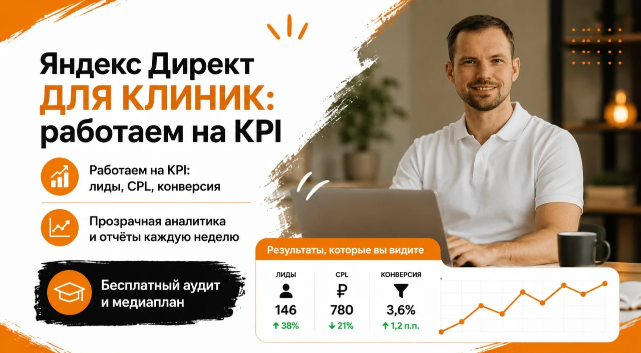 Яндекс Директ под ключ для медцентра: KPI, аналитика, отчётность, аудит текущих кампаний - изображение 1