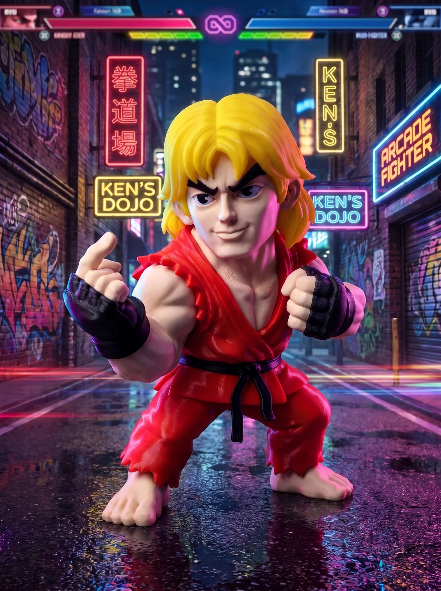 Фигурка чиби Кен Мастерс из Street fighter - изображение 1