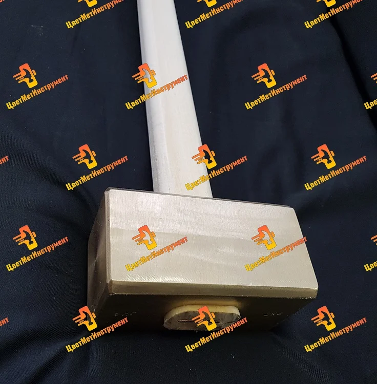 Кувалда латунная c деревянной ручкой 2кг 3кг 4кг 5кг 6кг 7кг 8кг 9кг 10кг 12кг - изображение 1