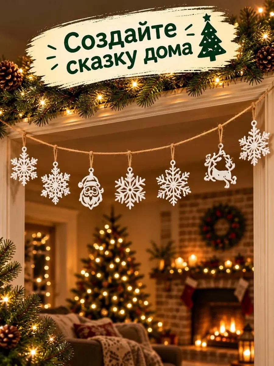 Новогодние снежинки — частичка зимней сказки арт. 1892050094 - миниатюра 2