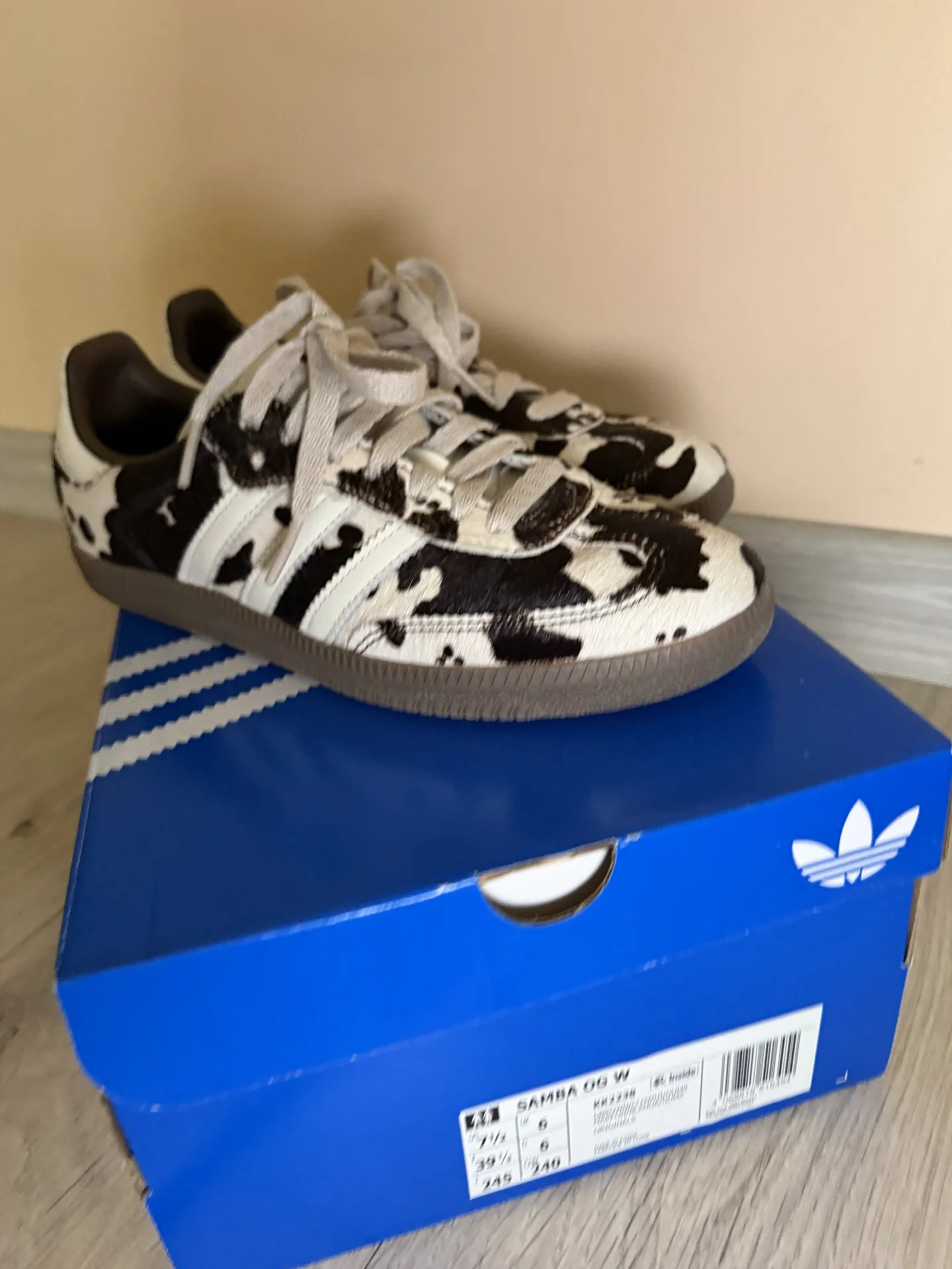 adidas samba cow print