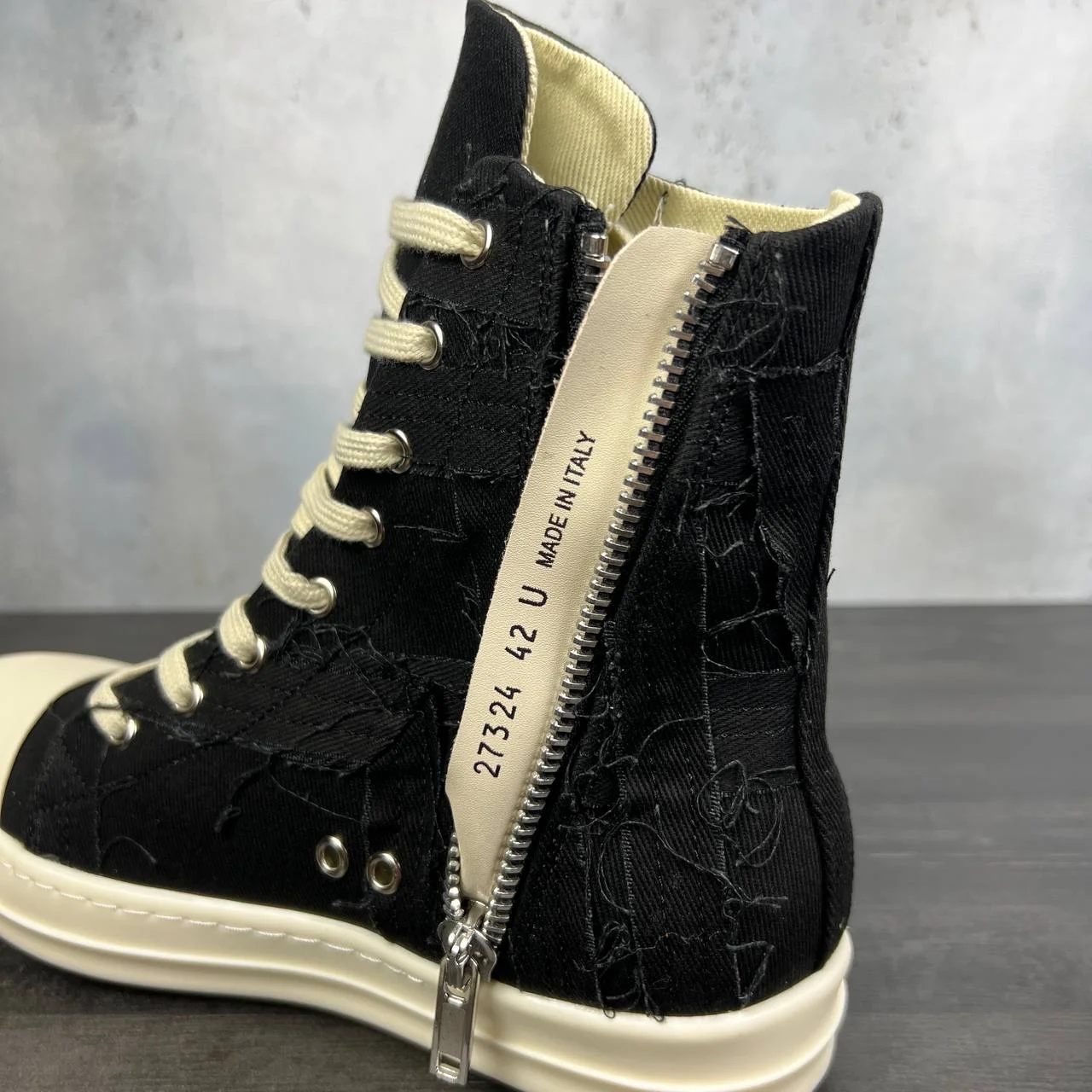 Rick Owens ramones slashed High 38-46 IT - миниатюра 8
