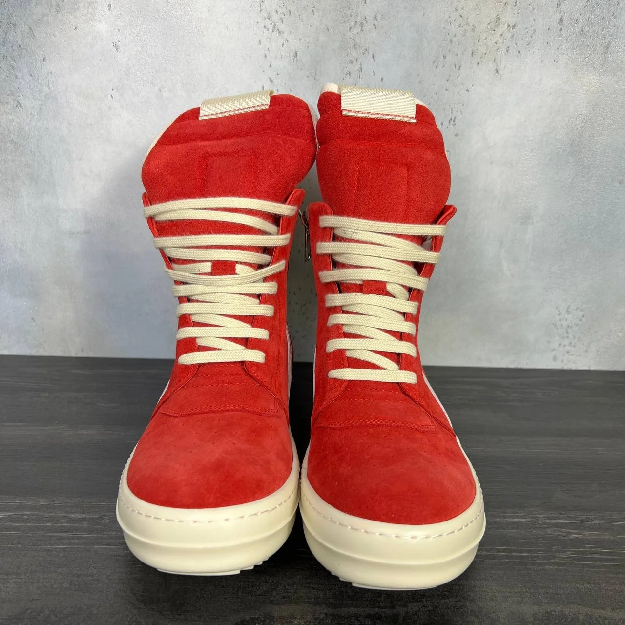 Rick Owens geobasket red suede 41-46 IT - миниатюра 2