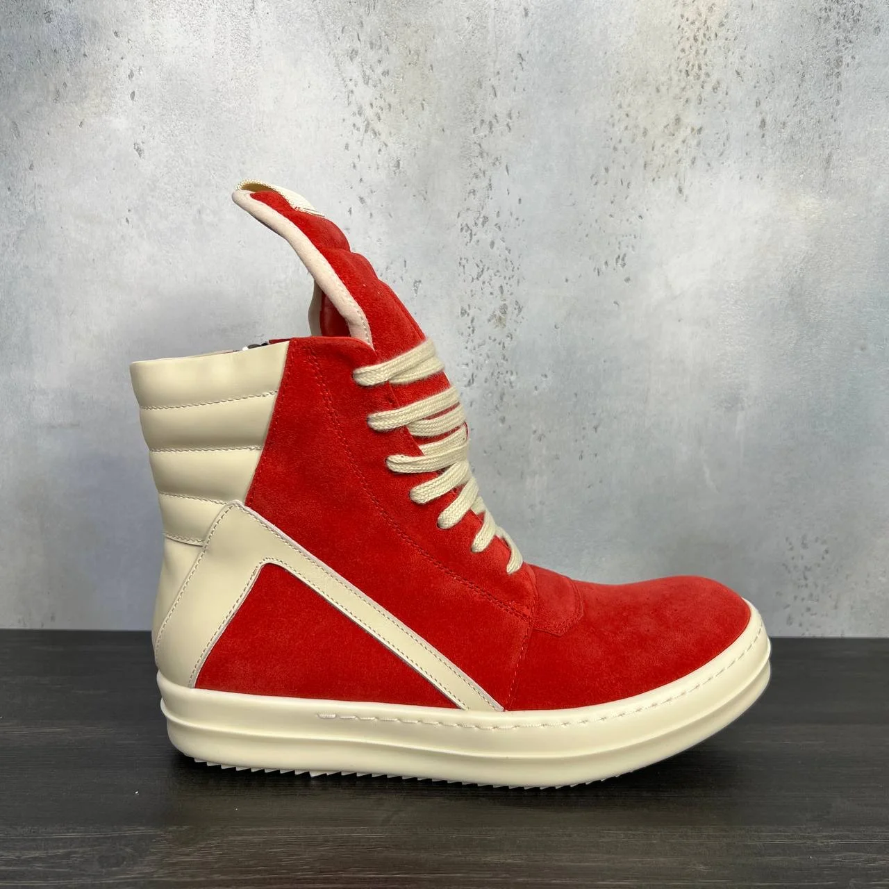 Rick Owens geobasket red suede 41-46 IT - миниатюра 3