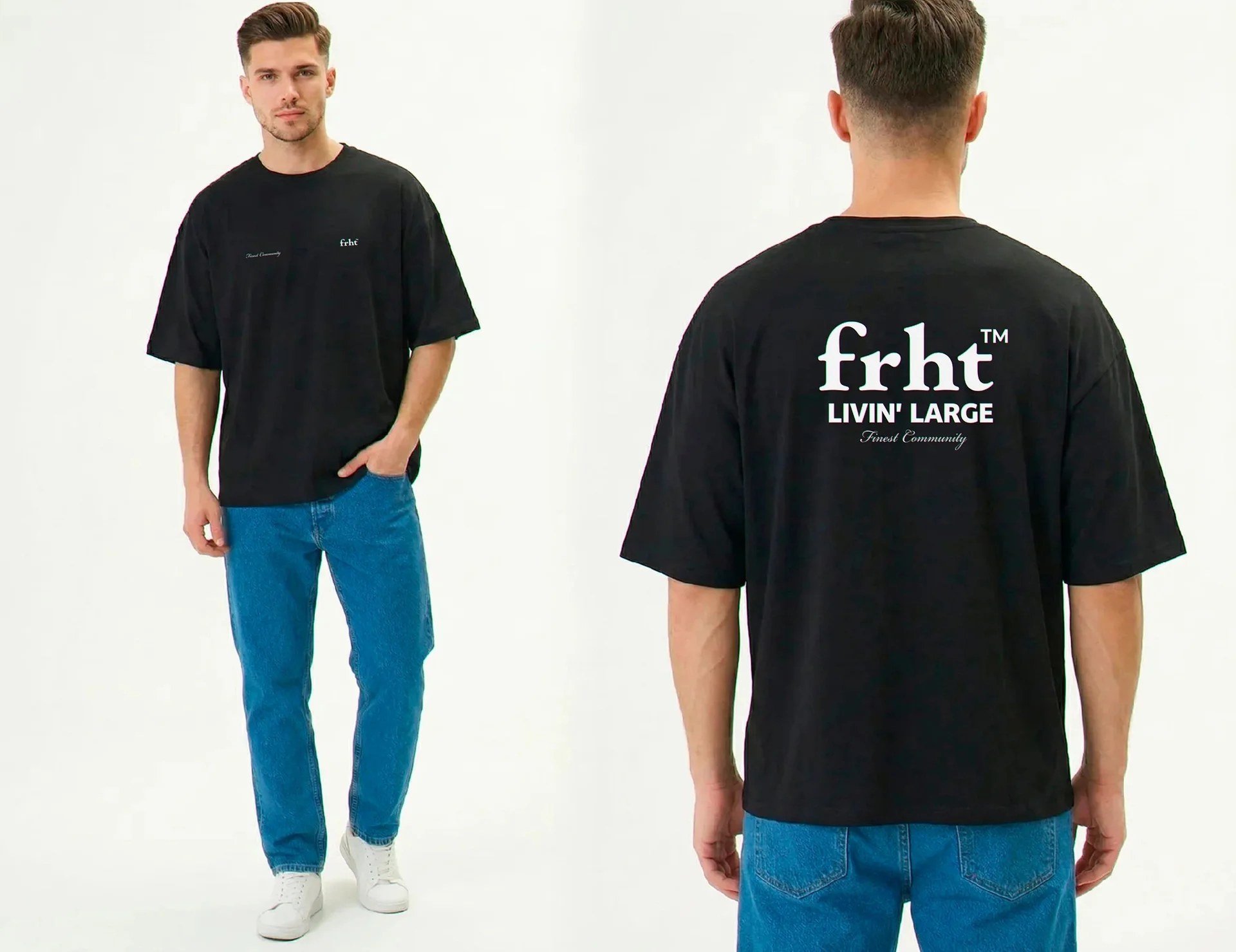 Футболка черная и белая frht - миниатюра 2