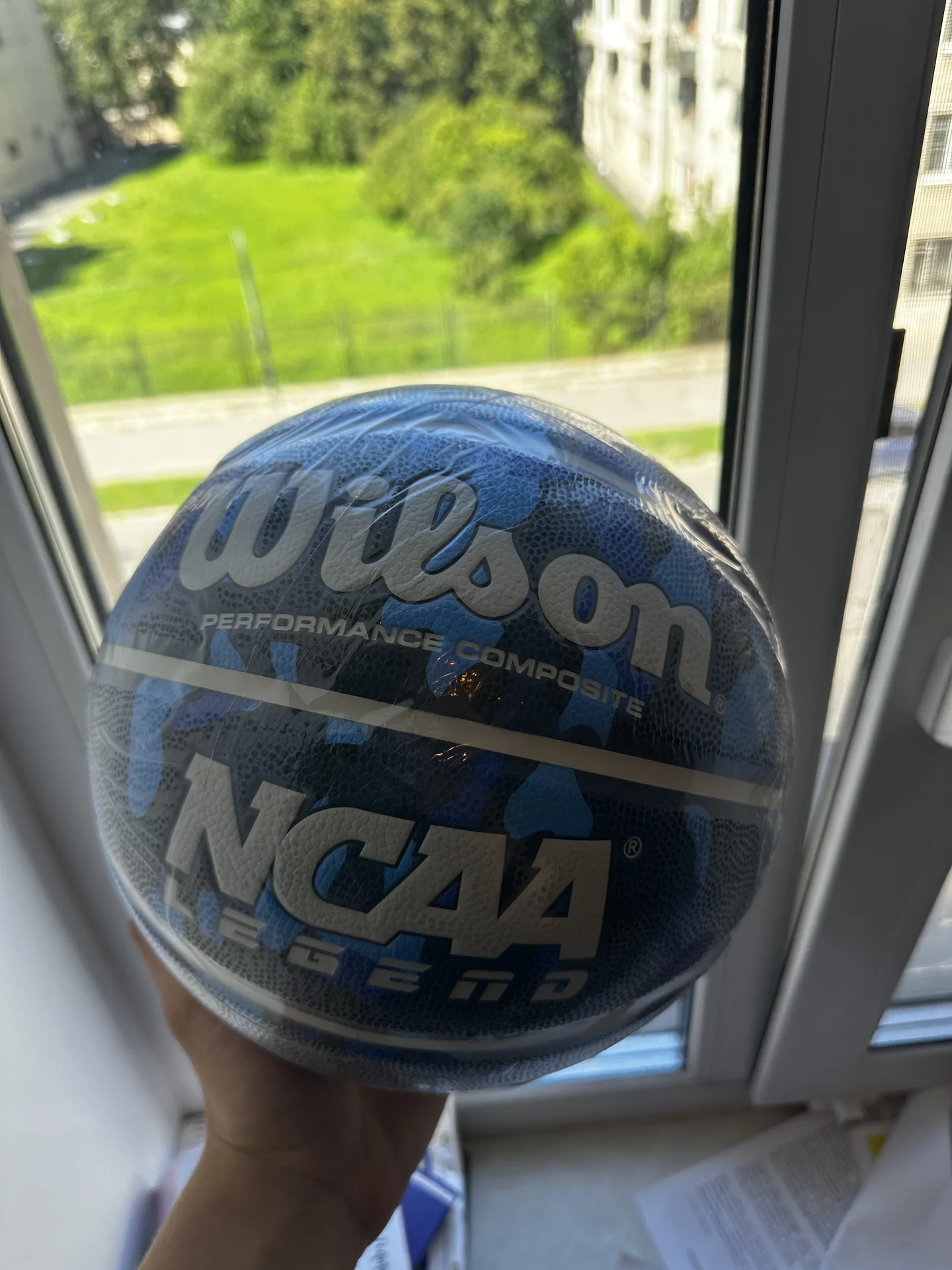 баскетбльный мяч wilson ncaa legen pu 7 с насосом - миниатюра 4