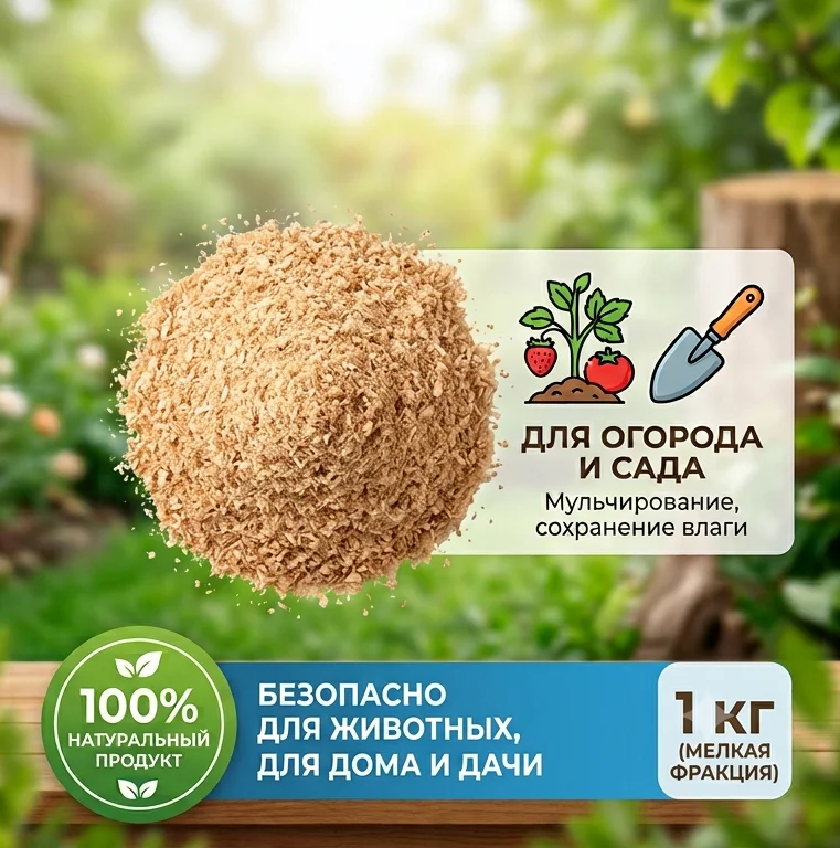 Опилки древесные натуральные, стружка для грызунов - миниатюра 2