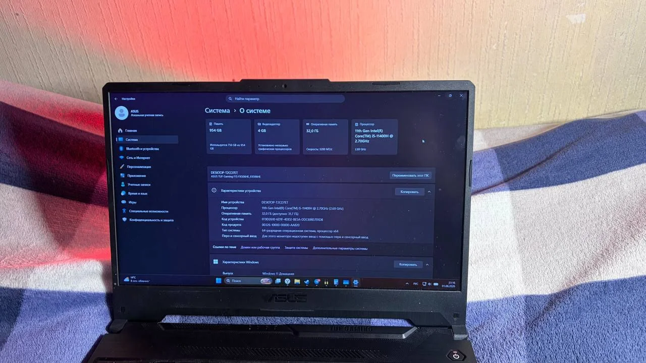 Ноутбук Asus Tuf Gaming - миниатюра 3