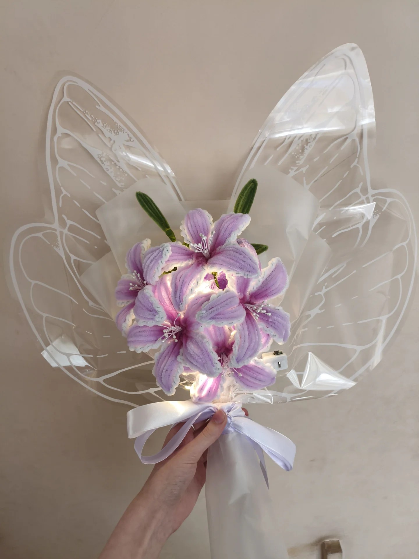 Мягкий букет из лилий как из pinterest. Подарок - миниатюра 4