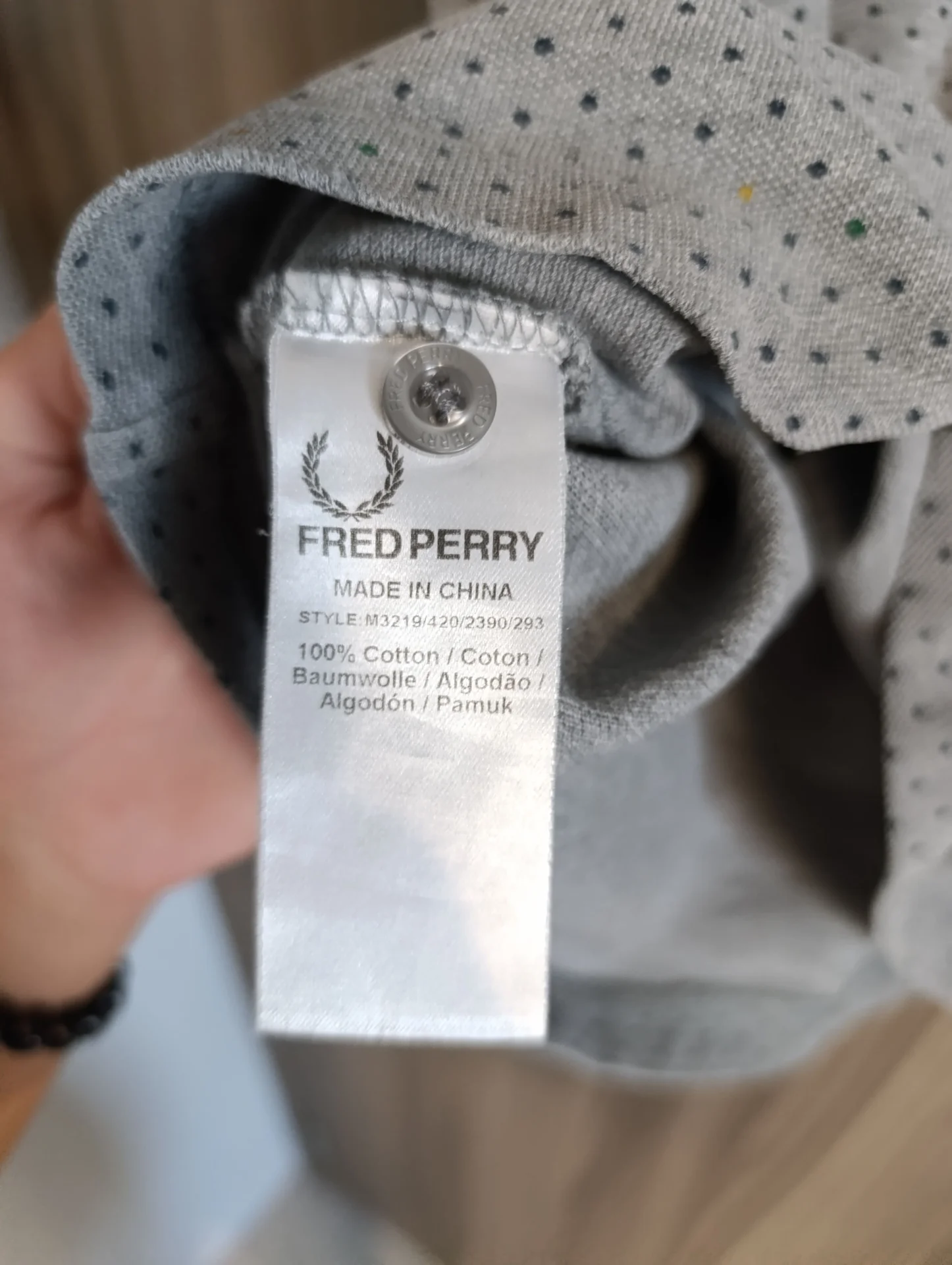 серое поло fred perry оригинал - миниатюра 7