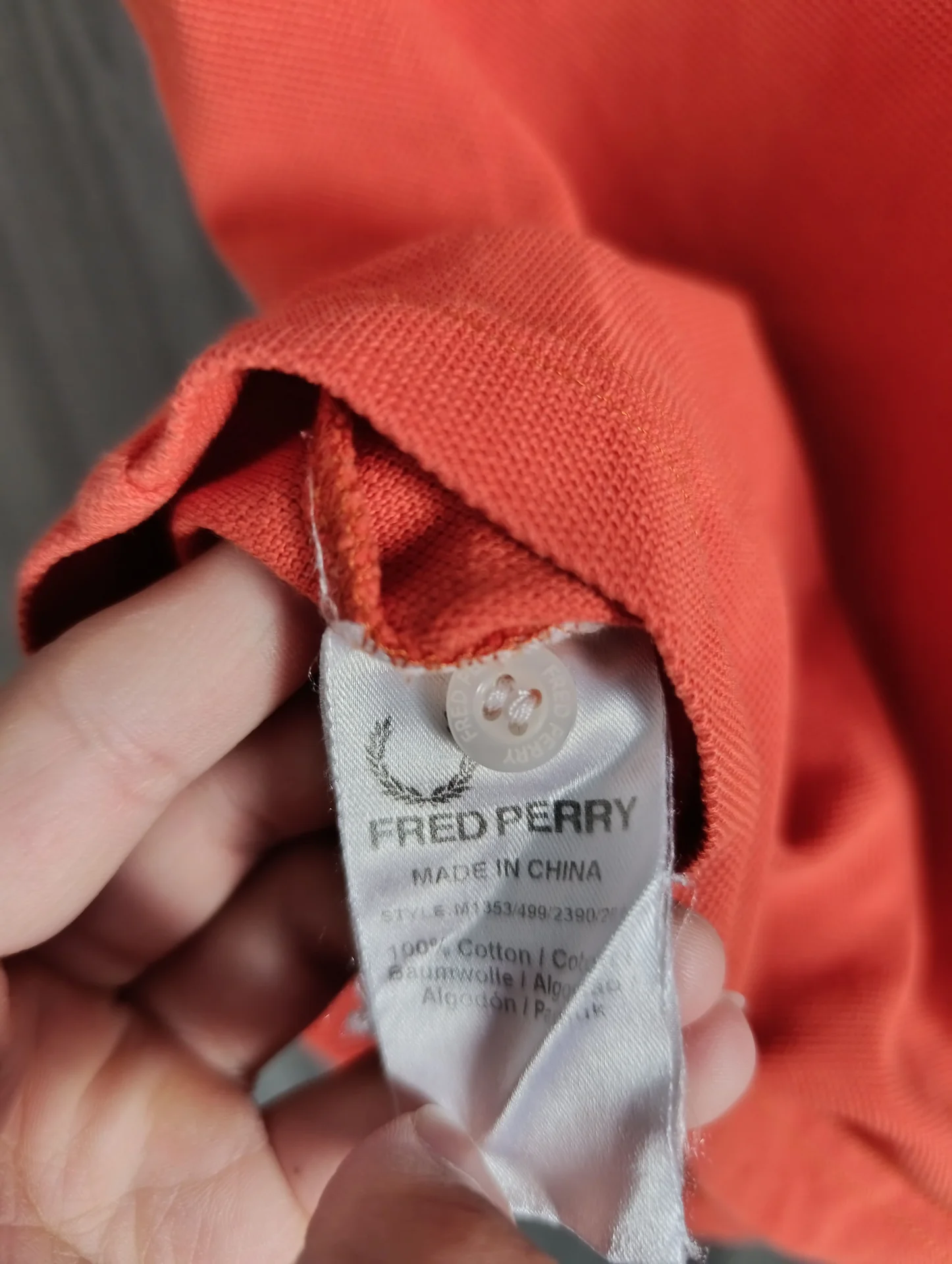 рыжее поло fred perry оригинальное - миниатюра 7